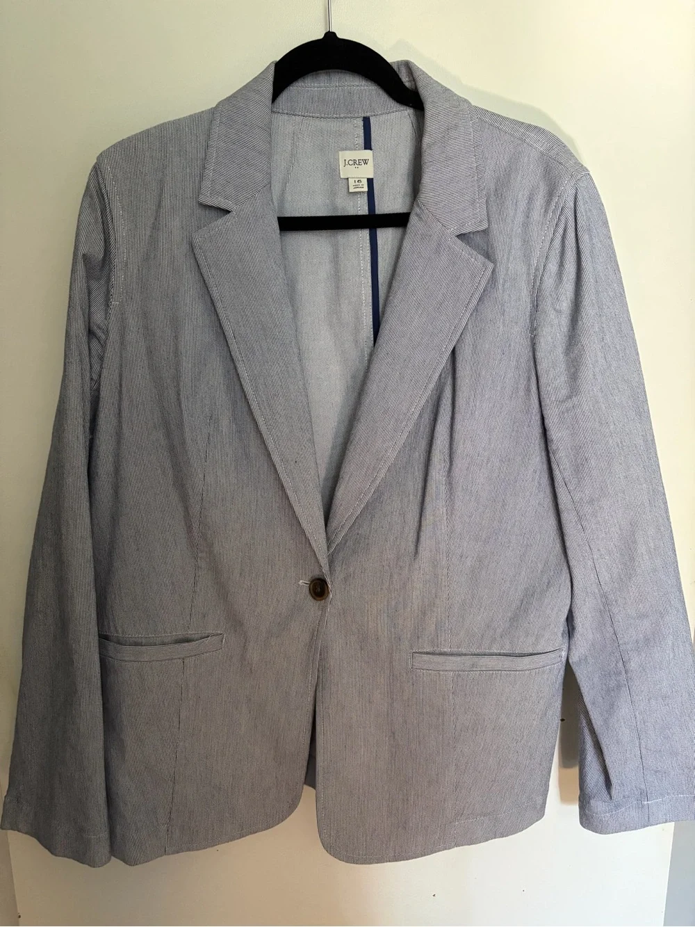 J. Crew Light Blue Women's Single-Button Blazer and Matching Pants